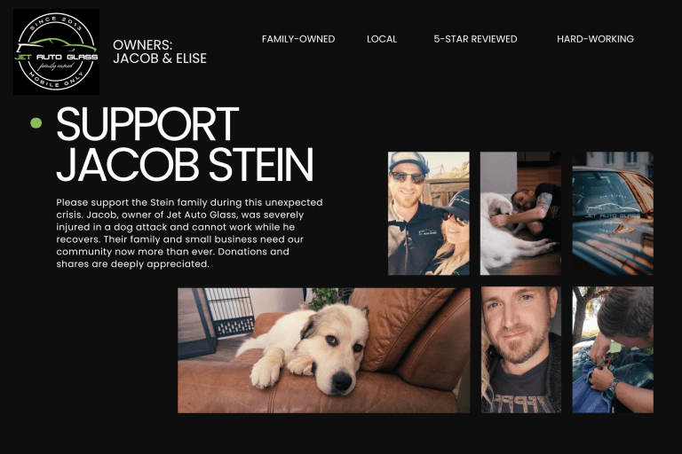 Support JET Auto Glass After a Traumatic Dog Attack